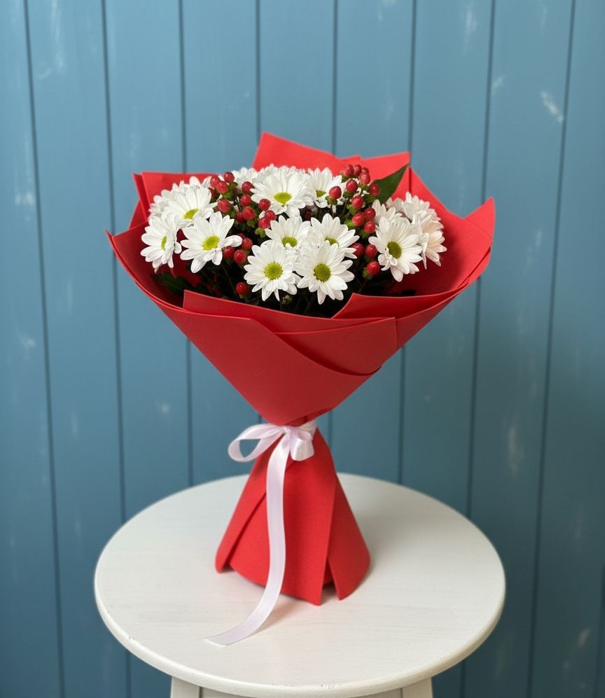 Букет цветов из: Хризантемы в Выборге