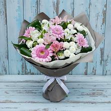 Букет цветов из:  Герберы, Альстромерии и Хризантемы в Выборге