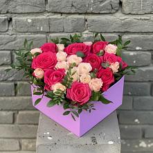 Цветочная композиция из Розы в коробке в Выборге
