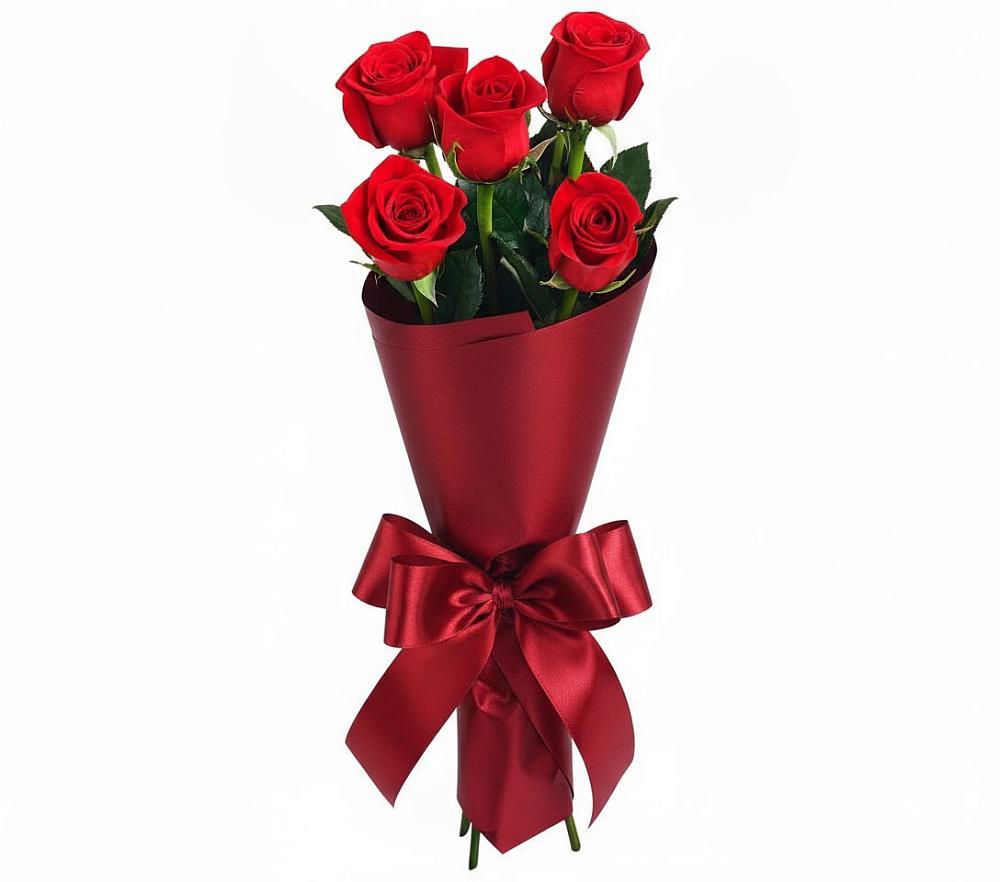 Букет 5 Красных роз Эдлесс Лав в Выборге