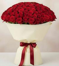 Букет 101 Красная роза Милано в Выборге