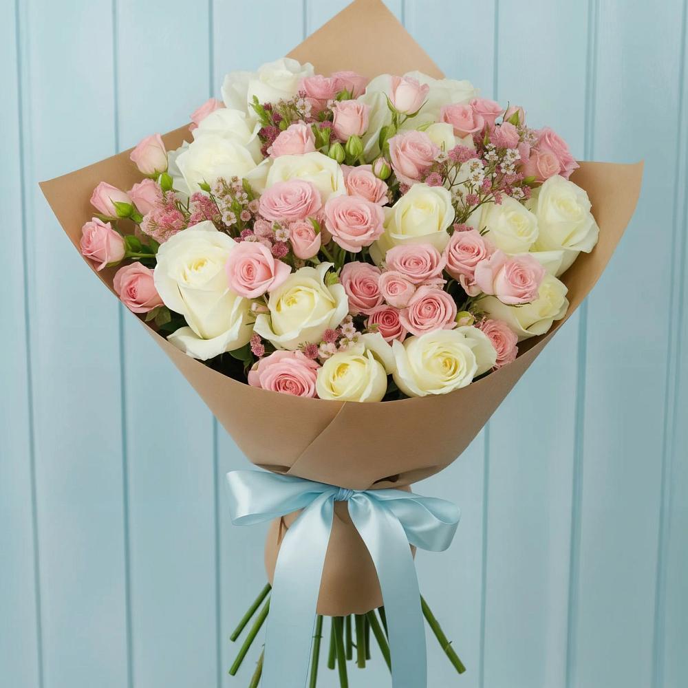 Букет цветов из: Розы в Выборге