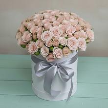 Цветочная композиция из Розы в шляпной коробке в Выборге