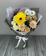 Букет цветов из:  Розы, Герберы и Хризантемы в Выборге