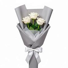 Букет 3 белые розы #REPLACE_PRED# Выборге