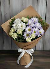 Букет цветов из:  Хризантемы и Розы в Выборге