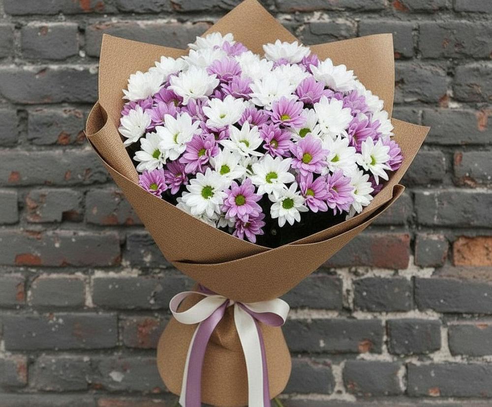 Букет цветов из: Хризантемы в Выборге