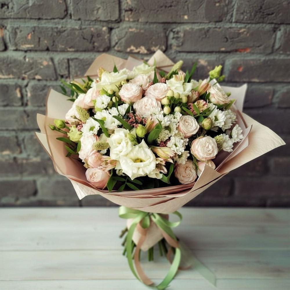 Букет цветов из: Альстромерии, Розы и Хризантемы в Выборге