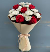 Букет цветов из:  Розы и Хризантемы в Выборге