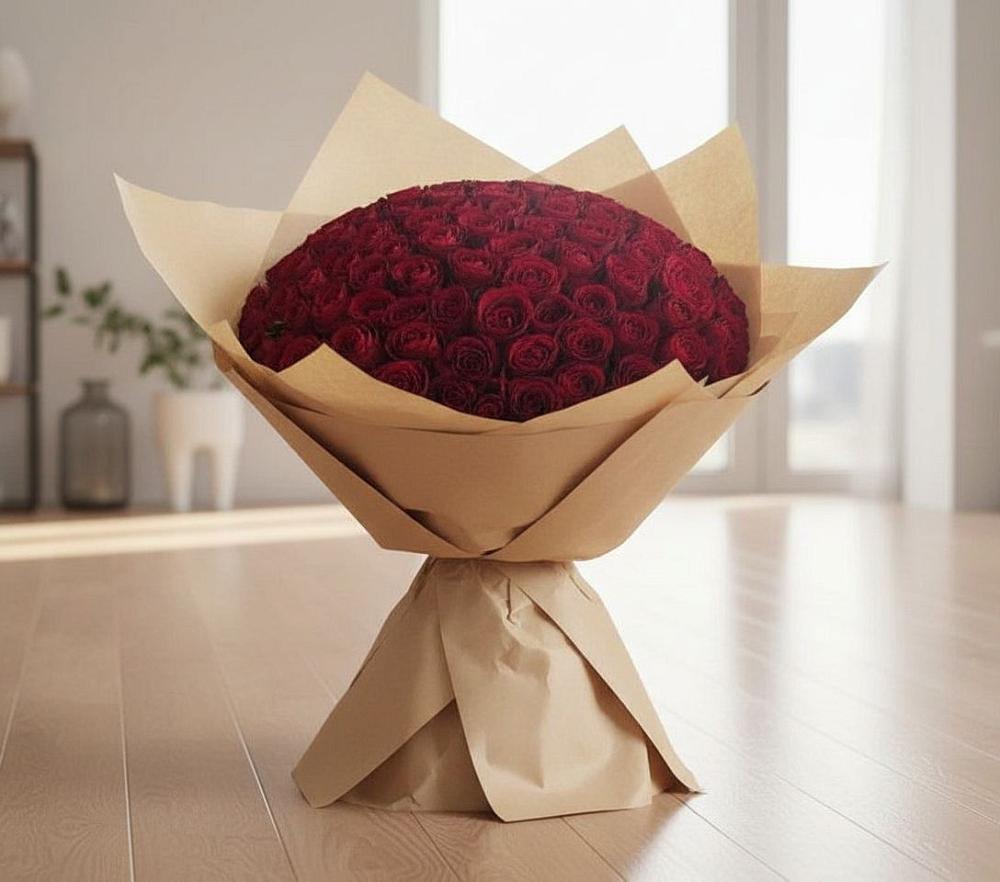 Букет 101 Красная роза в Выборге
