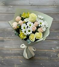 Букет цветов из:  Альстромерии, Розы и Хризантемы в Выборге