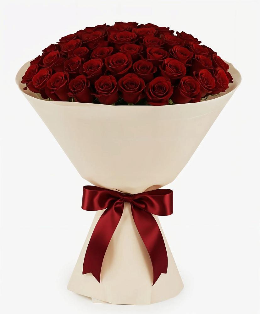 Букет 101 Бордовая роза Блэк Бакарра в Выборге